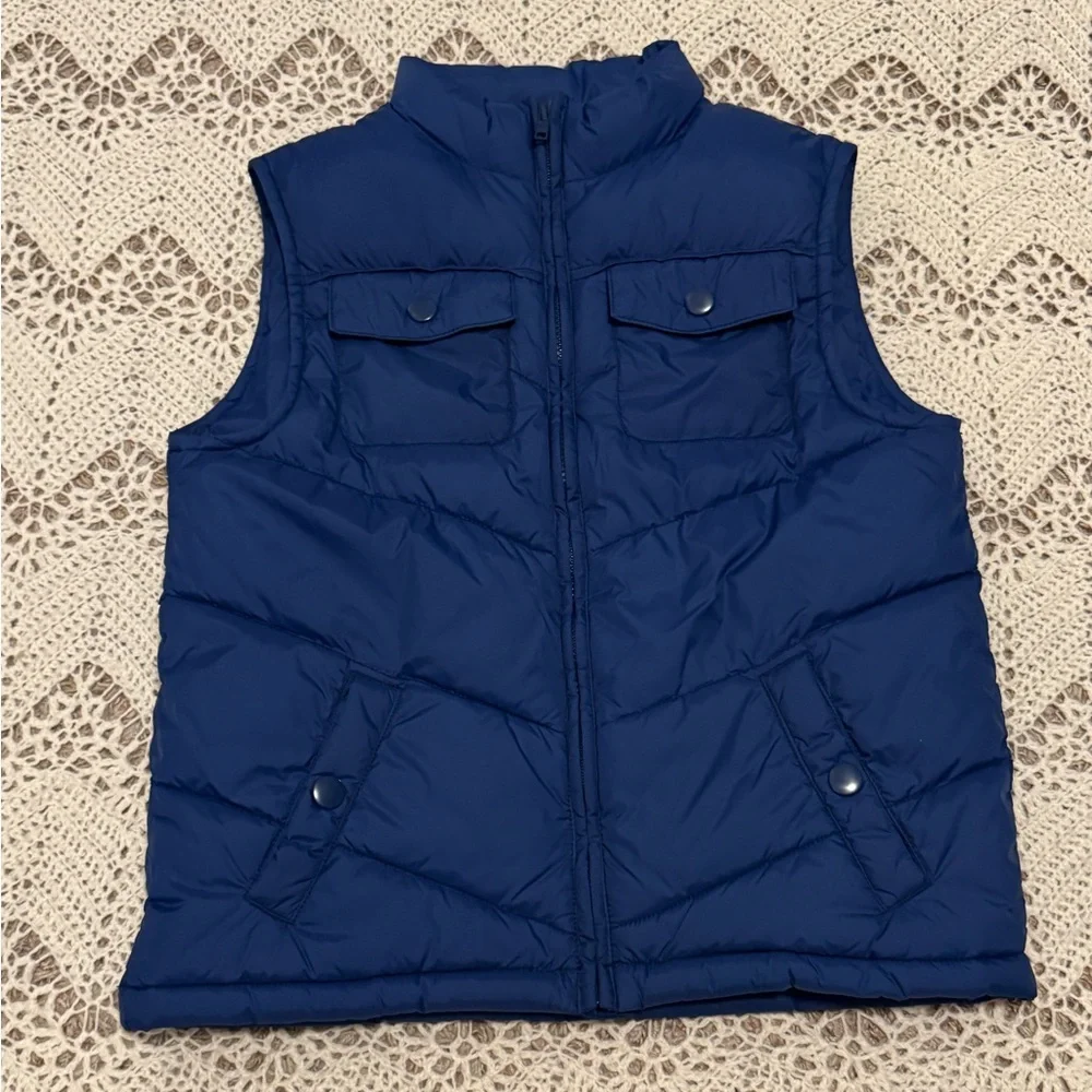 Gymboree Puffer Vest Boy’s Size Large 10-12 Dark Blue Winter Layer Warm 2013